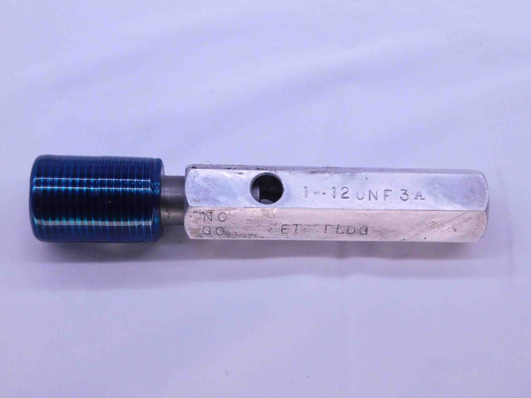 1" 12 UNF 3A SET THREAD PLUG GAGE 1.0 1.00 1.000 1.0000 NO GO ONLY P.D. = .9415 - DW41988LVR