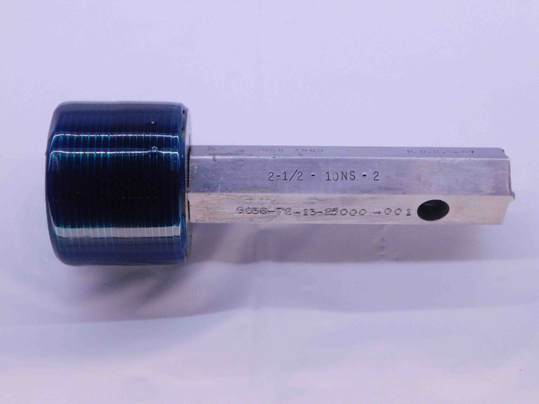 2 1/2 10 NS 2 SET THREAD PLUG GAGE 2.5 2.50 2.500 NO GO ONLY P.D. = 2.4267 CHECK - DW41992LVR