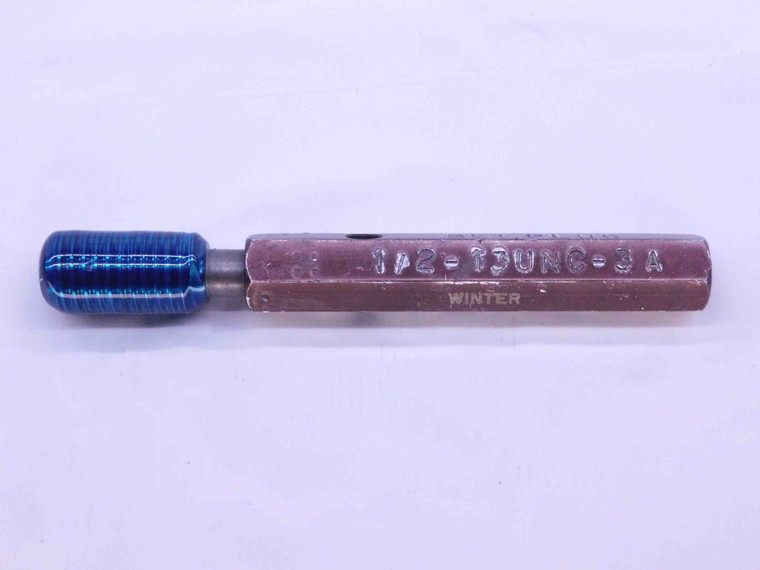 1/2 13 UNC 3A SET THREAD PLUG GAGE .5 .50 .500 .5000 NO GO ONLY P.D. = .4463 - DW42012AA6