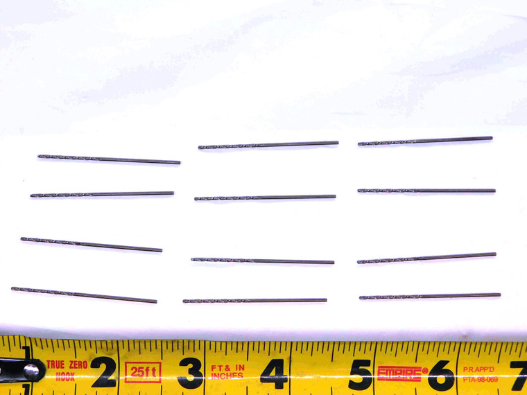 12PCS PRECISION #57 BRONZE HSSE JOBBER LENGTH DRILL BIT 018357 0.043 SHANK .043 - JJ2807BB6