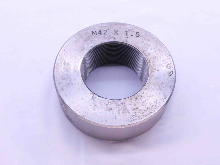 SHOP MADE M42 X 1.5 SOLID THREAD RING GAGE 42 METRIC INSPECTION CHECK - DW42053CH5
