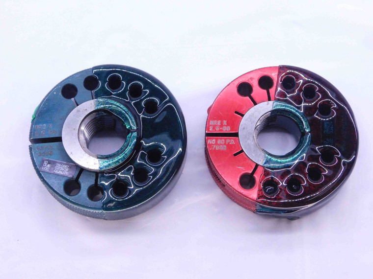 M22 X 2.5 6g METRIC THREAD RING GAGES 22 GO NO GO P.D.'S = 20.334 & 20.164 CHECK - DW42077CH5