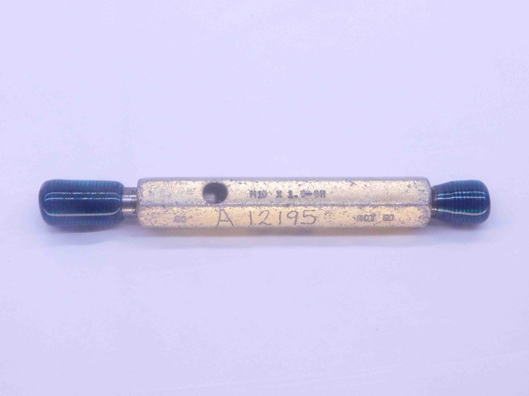 M10 X 1 6H METRIC THREAD PLUG GAGE 10 1.0 GO NO GO P.D.'S = 9.350 & 9.500 CHECK - AY0021BU