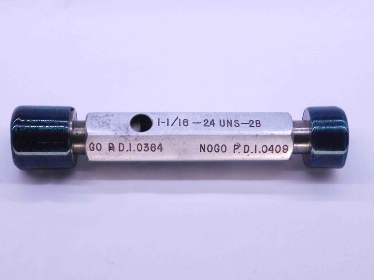 1 1/16 24 UNS 2B SPECIAL THREAD PLUG GAGE 1.0625 GO NO GO PD'S = 1.0364 & 1.0409 - DW42095BL6