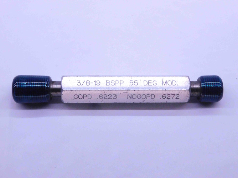 3/8 19 BSPP 55 DEG MOD PIPE THREAD PLUG GAGE .375 GO NO GO PDS = 15.806 & 15.931 - DW42108BL6