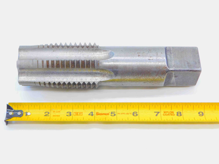 VERMONT 2 1/4 4 1/2 NC HSS TAPER TAP 6 STRAIGHT FLUTE 2.25 4.5 THREADING TOOL - JG5221LVR