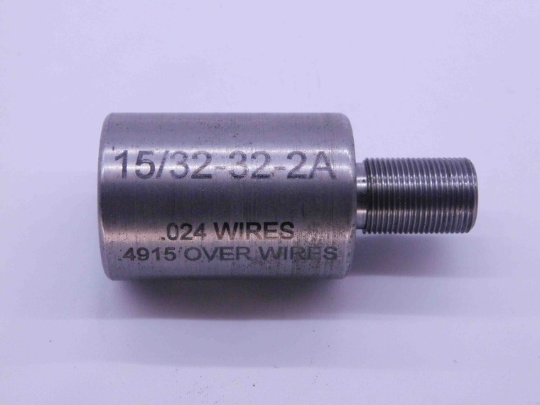SHOP MADE 15/32 32 UNS THREAD PLUG GAGE .4687 P.D. = .4466 2B OR 3B - DW42139AC6