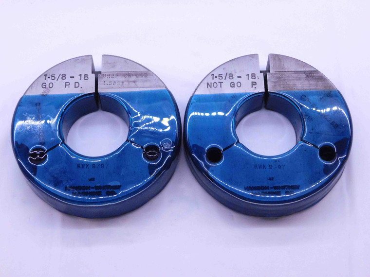 1 5/8 18 UNEF 3A MODIFIED THREAD RING GAGES 1.625 GO NO GO PDS= 1.5828 & 1.5774 - DW42170CD5