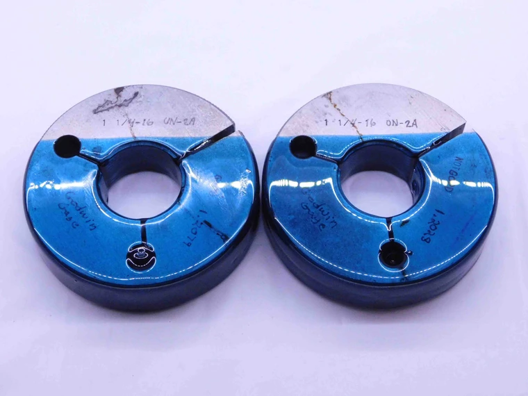 1 1/4 16 UN 2A THREAD RING GAGES 1.25 1.250 GO NO GO P.D.'S = 1.2079 & 1.2028 - DW42173CD5