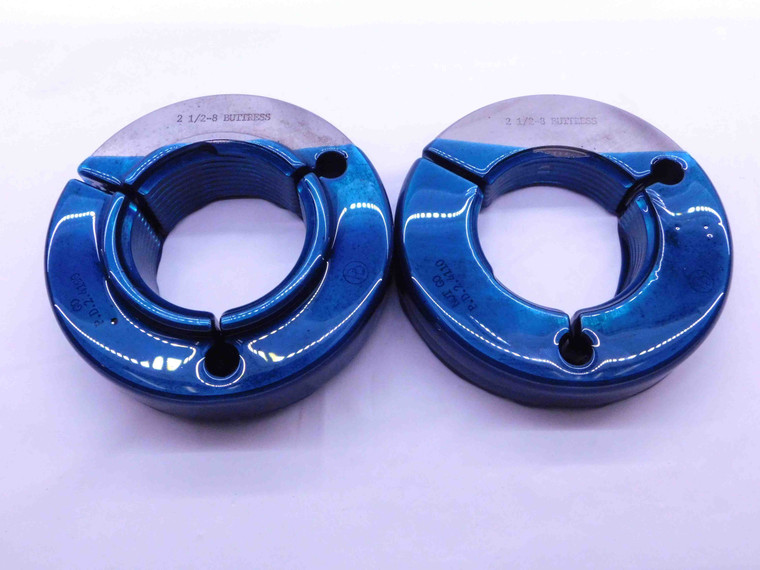 2 1/2 8 BUTTRESS THREAD RING GAGES 2.5 GO NO GO P.D.'S = 2.4190 & 2.4110 BUTT - DW42186AE6