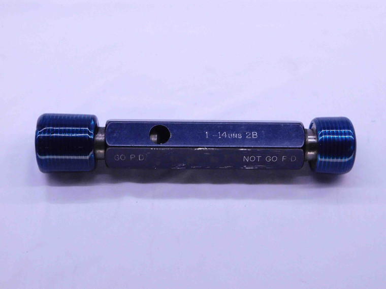 1" 14 UNS 2B THREAD PLUG GAGE 1.0 1.00 1.000 GO NO GO P.D.'S = .9536 & .9605 - DW42196LVR