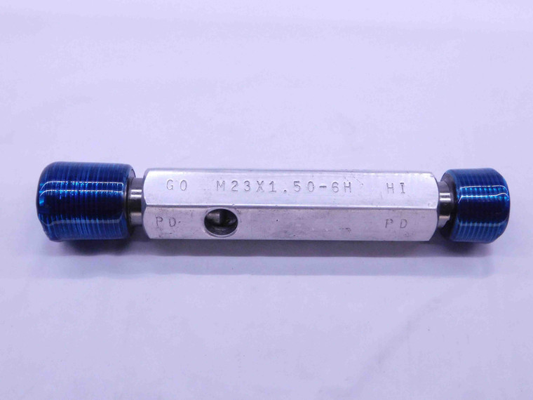M23 X 1.5 6H METRIC THREAD PLUG GAGE 23 GO NO GO P.D.'S = 22.026 & 22.226 CHECK - DW42245OB6