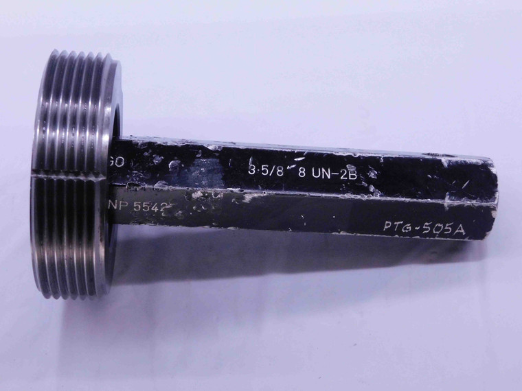 BUDGET 3 5/8 8 UN 2B THREAD PLUG GAGE 3.625 GO ONLY P.D. = 3.5438 2B OR 3B CHECK - DW42259BU5