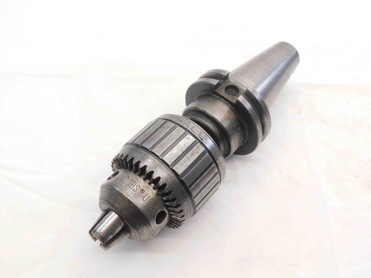 JACOBS 14N SUPER BALL BEARING DRILL CHUCK 0 - 1/2 CAPACITY W/ CAT40 TOOL HOLDER - NS7503CT5
