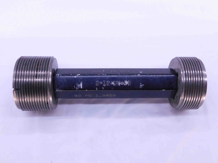2" 12 UN 3B LEFT HAND THREAD PLUG GAGE 2.0 GO NO GO P.D.'S = 1.9459 & 1.9518 - DW42291AE6