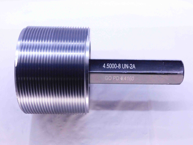 4 1/2 8 UN 2A SET THREAD PLUG GAGE 4.5 4.50 4.500 4.5000 GO ONLY P.D. = 4.4160 - DW42320BU5