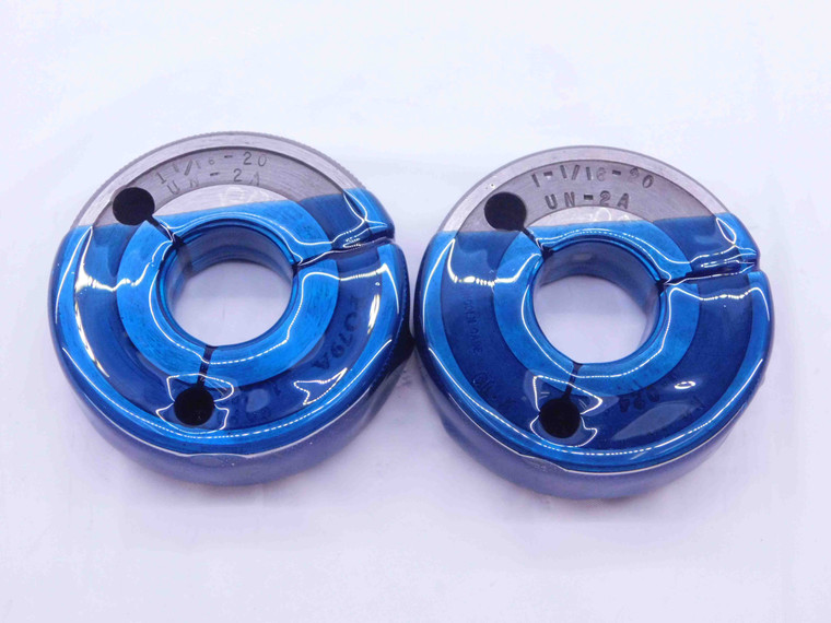1 1/16 20 UN 2A THREAD RING GAGES 1.0625 GO NO GO P.D.'S = 1.0286 & 1.0241 CHECK - DW42333LVR
