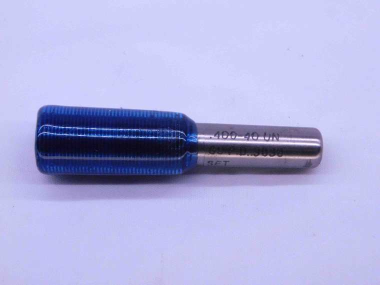 .400 40 UN 3A SET THREAD PLUG GAGE .4 .40 .4000 GO ONLY P.D. = .3838 INSPECTION - DW42347CTC