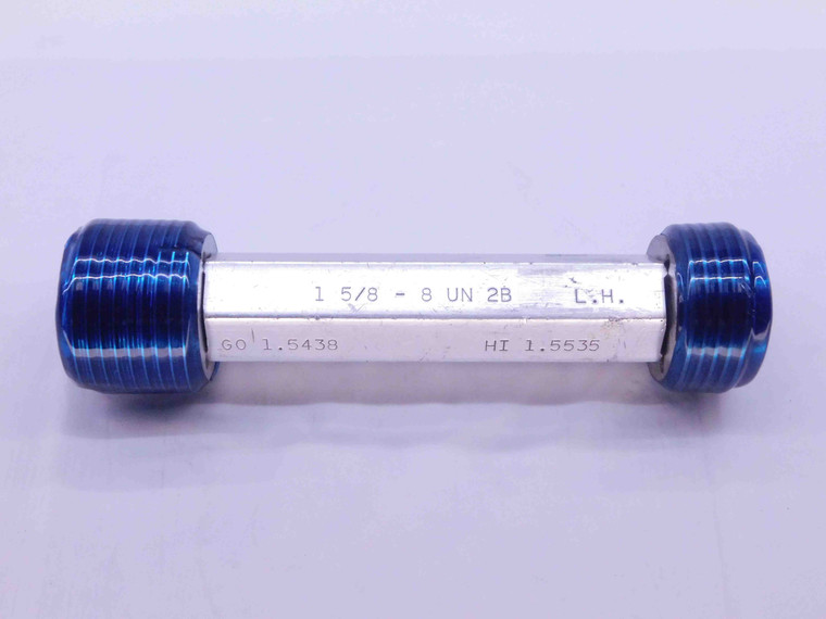 1 5/8 8 UN 2B LEFT HAND THREAD PLUG GAGE 1.625 GO NO GO P.D.'S = 1.5438 & 1.5535 - DW42355BU5