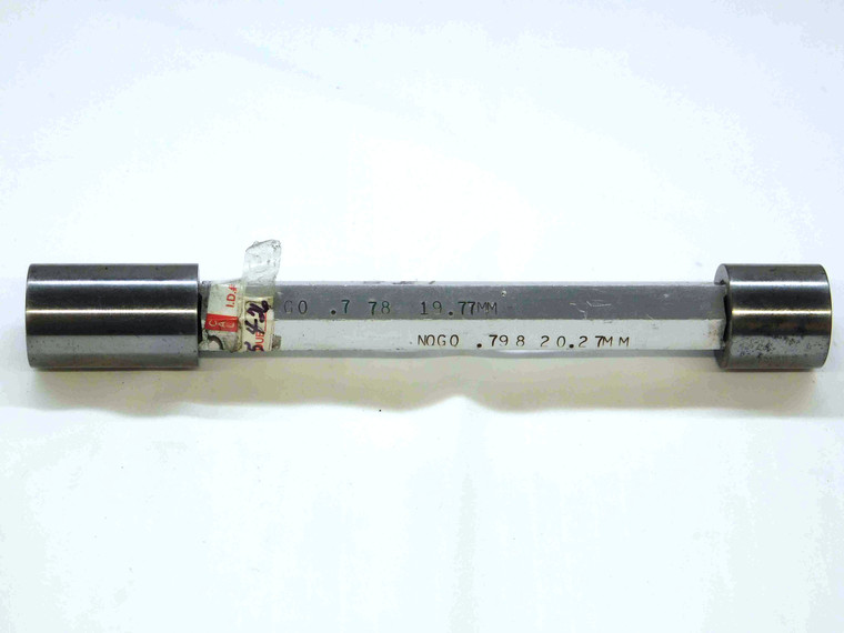 .7780 & .7980 CL XX PIN PLUG GAGE GO NO GO .7969 +.0011 51/64 19.761 .778 .798 - TD0020BT6