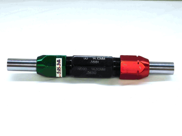 14.100 & 14.300 CL XX mm PIN PLUG GAGE GO NOGO 14.000 +.100 14 .5630 14.10 14.30 - TD0021BT6