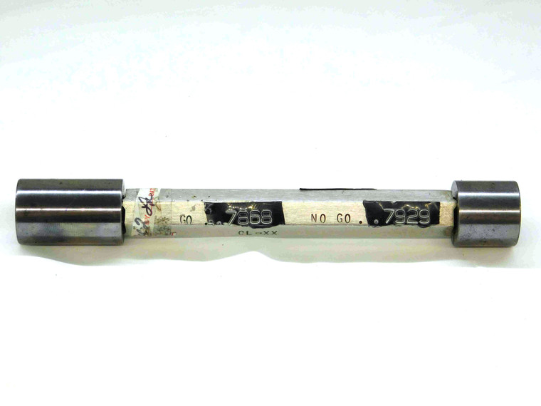 .7868 & .7929 CL XX PIN PLUG GAGE GO NO GO .7969 -.0040 OVERSIZE 51/64 20 mm - TD0031BT6
