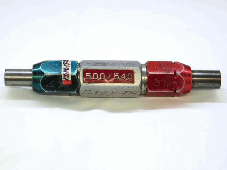 .5000 & .5400 PIN PLUG GAGE GO NO GO ONSIZE 1/2 13.716 mm .500 .540 INSPECTION - TD0032BT6