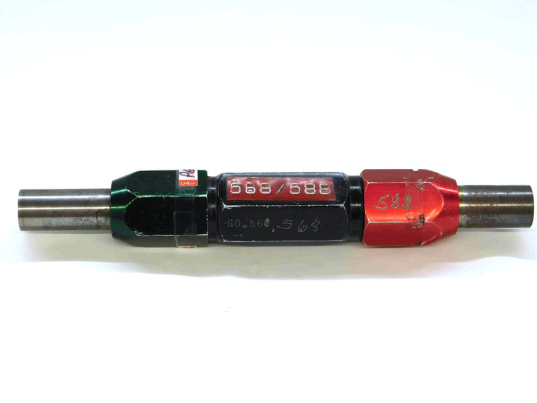 .5680 & .5880 PIN PLUG GAGE GO NO GO .5625 +.0055 OVERSIZE 9/16 15 mm .568 .588 - TD0037BT6