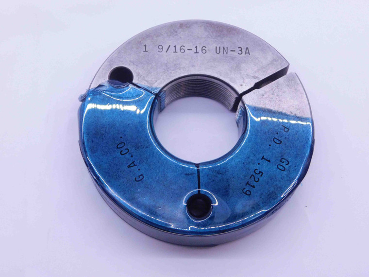 1 9/16 16 UN 3A THREAD RING GAGE 1.5625 GO ONLY P.D. = 1.5219 INSPECTION CHECK - DW42384LVR