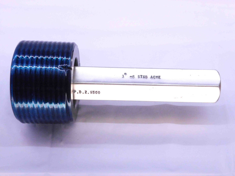 3" 6 STUB ACME 2G THREAD PLUG GAGE 3.0 3.00 3.000 GO ONLY P.D. = 2.9500 SA-2G - DW42398LVR