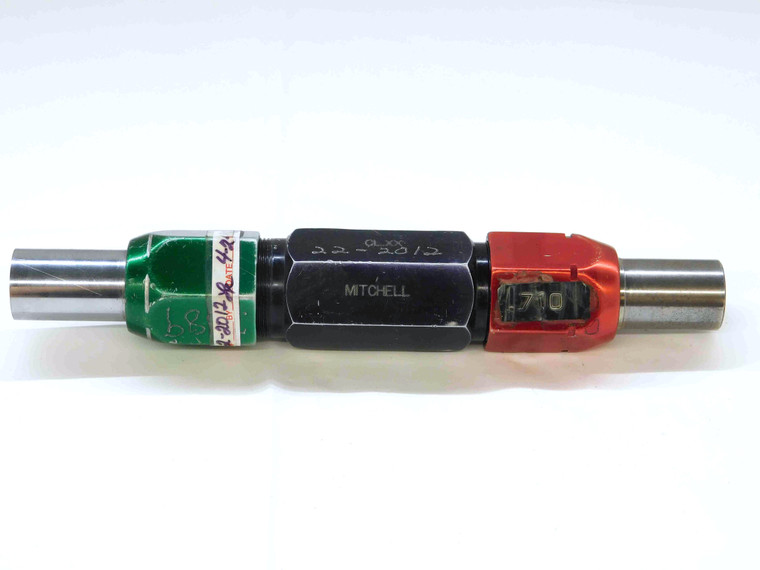 .7089 & .7100 CL XX PIN PLUG GAGE GO NO GO .7188 -.0088 23/32 18 mm .710 CHECK - TD0070BT6