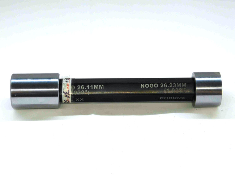 26.110 & 26.230 CL XX mm PIN PLUG GAGE GO NO GO 26.000 1.0327 26.11 26.23 CHROME - TD0073BT6