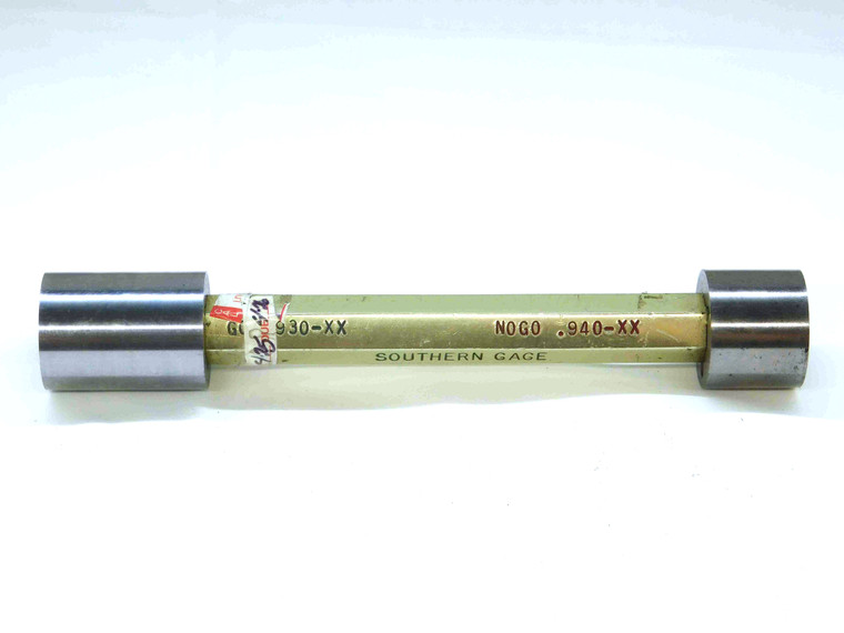 .9300 & .9400 CL XX PIN PLUG GAGE GO NO GO .9375 +.0025 15/16 24 mm .930 .940 - TD0075BT6