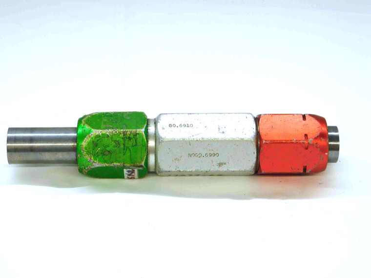.6910 & .6990 CL X PIN PLUG GAGE GO NO GO .6875 +.0035 11/16 17.755 mm .691 .699 - TD0076BT6