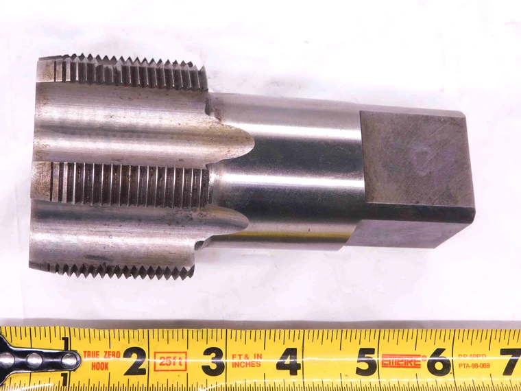 2 7/8 10 NS HSS PLUG TAP 6 STRAIGHT FLUTE 2.875 2-7/8-10 UNS HAND THREADING - JJ3181CH5