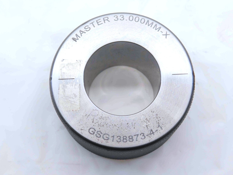33.000 CLASS X MASTER PLAIN BORE RING GAGE ONSIZE 33 mm 1.2992 33.00 INSPECTION - NS7623BY6