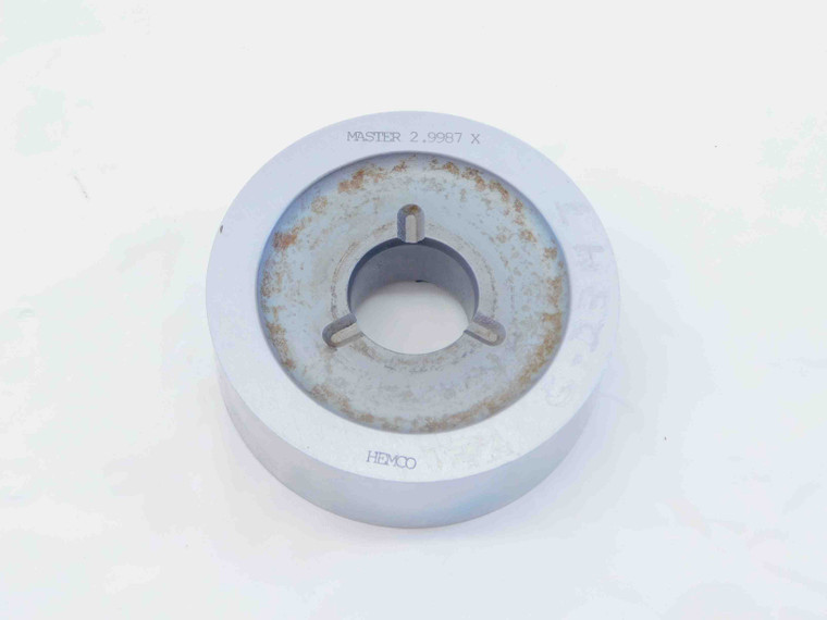 2.9987 CLASS X PIN PLUG GAGE 3.0000 -.0013 UNDERSIZE 3.0 76 mm INSPECTION CHECK - JG5471BY6