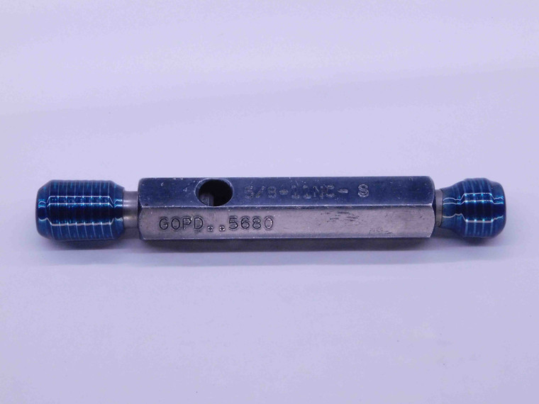 5/8 11 NC S SPECIAL THREAD PLUG GAGE .625 GO NO GO P.D.'S = .5680 & .5757 UNC-S - DW42467OB6