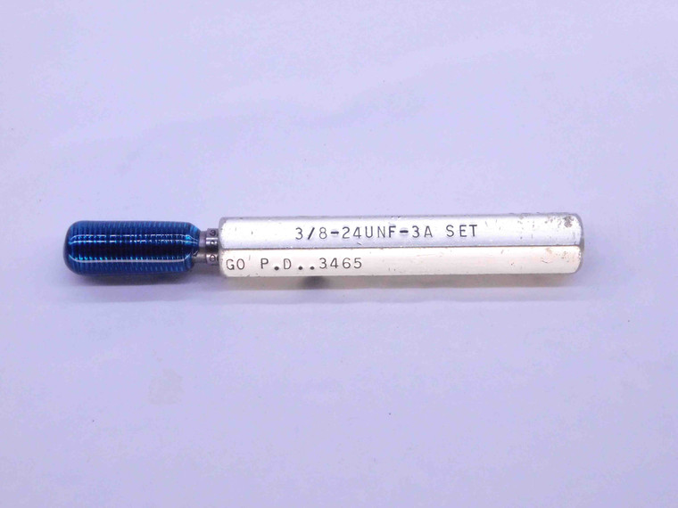3/8 24 UNF 3A SPECIAL SET THREAD PLUG GAGE .375 .3750 GO ONLY P.D. = .3465 CHECK - DW42491BT6