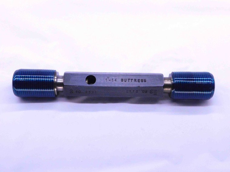 1" 14 BUTTRESS SET THREAD PLUG GAGE 1.0 1.00 GO NO GO P.D.'S = .9523 & .9443 - DW42516OB6