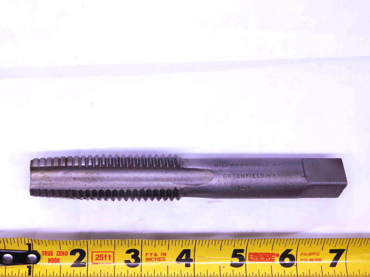 GREENFIELD 1" 8 HSS TAPER TAP 4 STRAIGHT FLUTE 1.0 1-8 USA MADE THREADING - JJ3289AX4