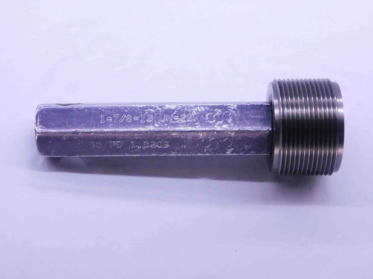 1 7/8 12 UN 2B THREAD PLUG GAGE 1.875 1.8750 GO ONLY P.D. = 1.8209 2B OR 3B - DW42538OB6