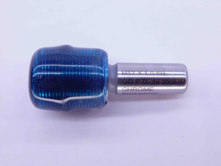 M17 X 1 6H METRIC THREAD PLUG GAGE 17 1.0 GO ONLY P.D. = 16.350 INSPECTION CHECK - DW42545OB6