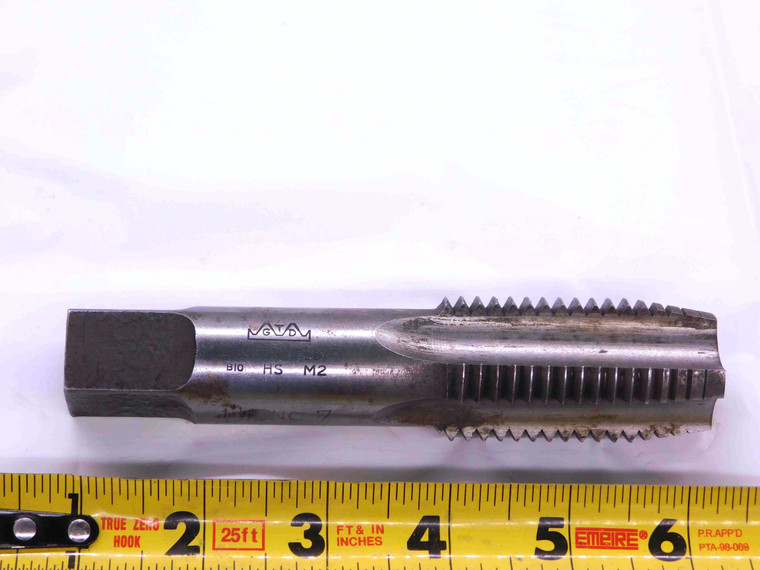 GREENFIELD 1 1/4 7 NC HSS PLUG TAP 4 STRAIGHT FLUTE 1.25 1-1/4-7 UNC THREADING - JJ3302AX4
