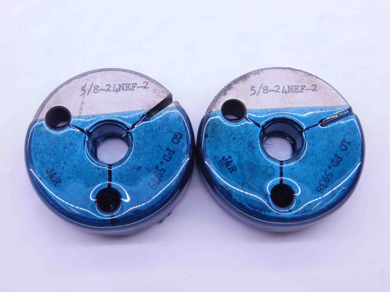 5/8 24 NEF 2 THREAD RING GAGES .625 .6250 GO NO GO P.D.'S = .5979 & .5938 UNEF-2 - DW42576OB6