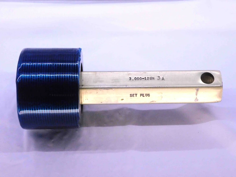 3" 12 UN 3A SET THREAD PLUG GAGE 3.0 3.00 3.000 3.0000 GO ONLY P.D. = 2.9459 - DW42599LVR