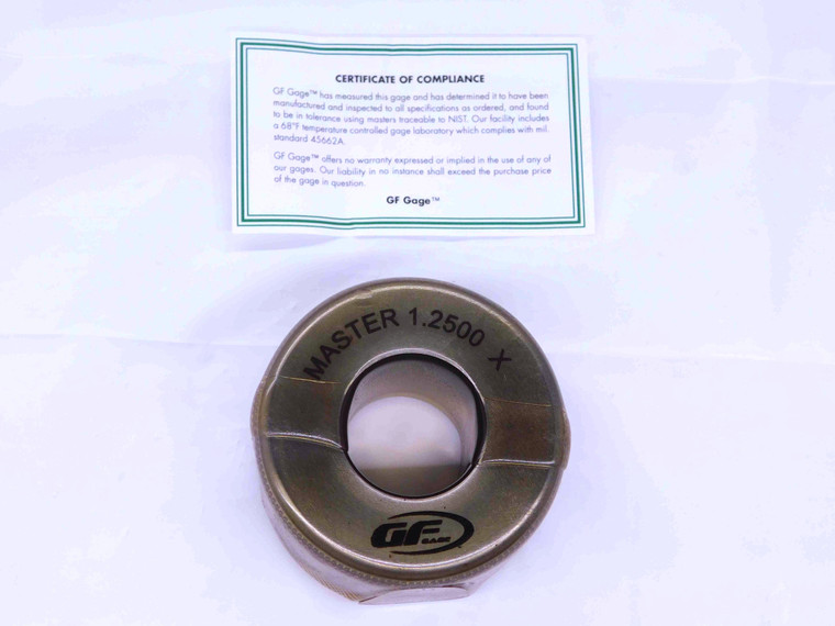 1.2500 CL X MASTER PLAIN BORE RING GAGE ONSIZE 1 1/4 31.750 1.250 SETTING CHECK - JJ3361GFG