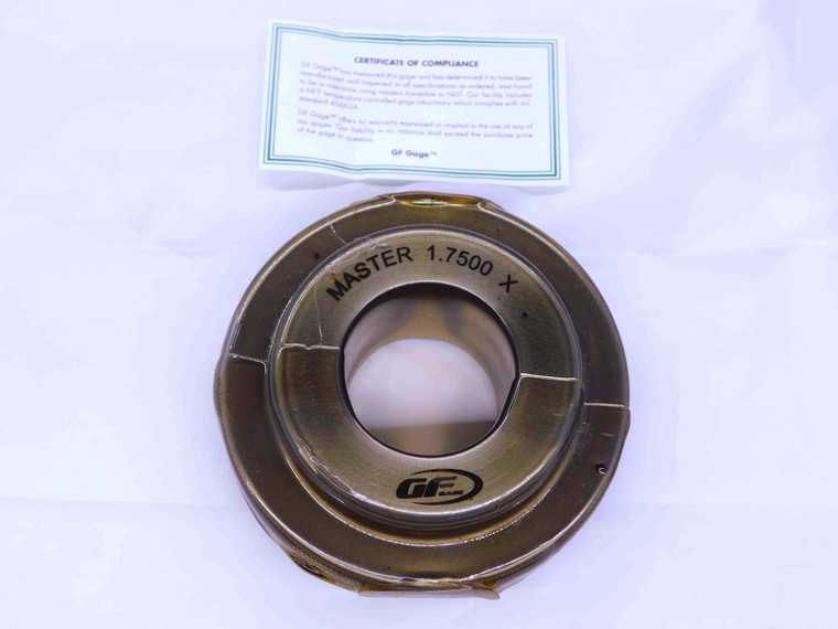 1.7500 CLASS X MASTER PLAIN BORE RING GAGE ONSIZE 1 3/4 44.450 mm 1.750 SETTING - JJ3381GFG