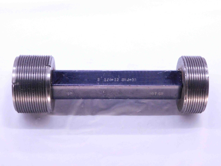 BUDGET 2 1/4 12 UNJ 3B THREAD PLUG GAGE 2.25 GO NO GO P.D.'S = 2.1959 & 2.2018 - DW42632OB6