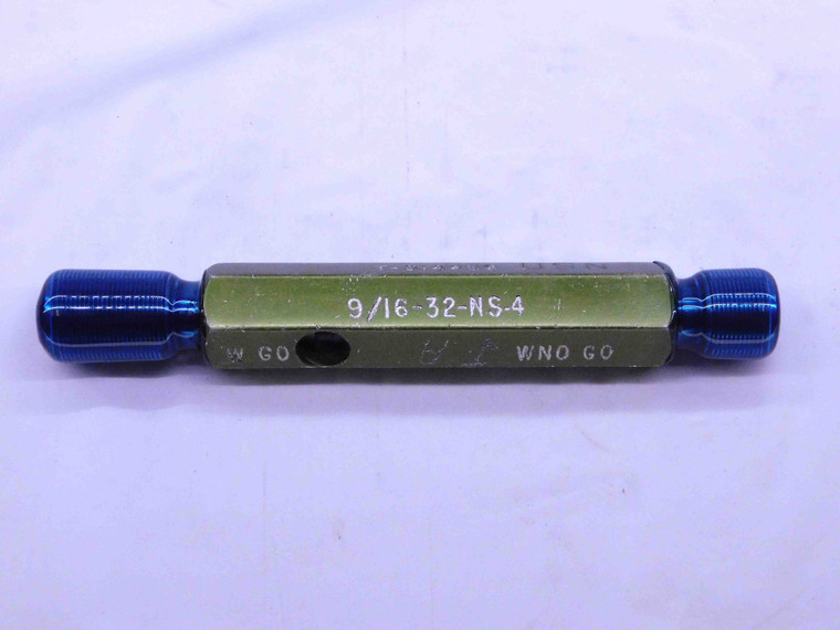 9/16 32 NS 4 THREAD PLUG GAGE .5625 GO NO GO P.D.'S = .5422 & .5437 INSPECTION - DW42650OB6